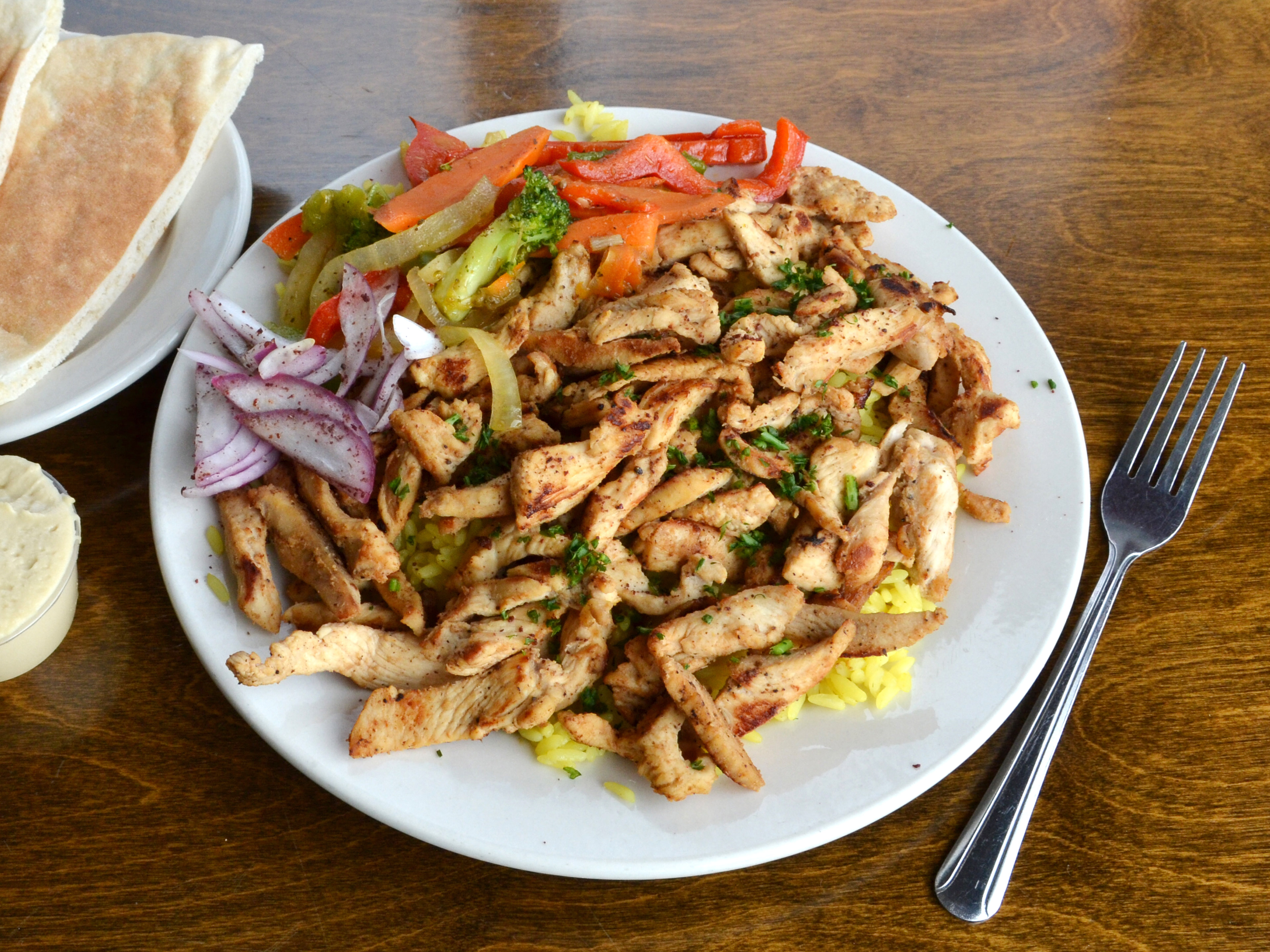 Order Chicken Shawarma Entree food online from Jerusalem cafe-lombard store, Lombard on bringmethat.com