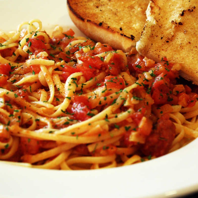 Order Spaghetti - Individual food online from Straw Hat Pizza Grille store, Milpitas on bringmethat.com