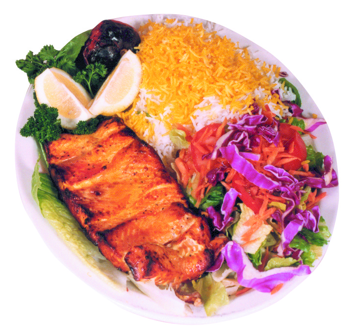 Order Salmon Kabob food online from Shiraz Restaurant store, Glendale on bringmethat.com