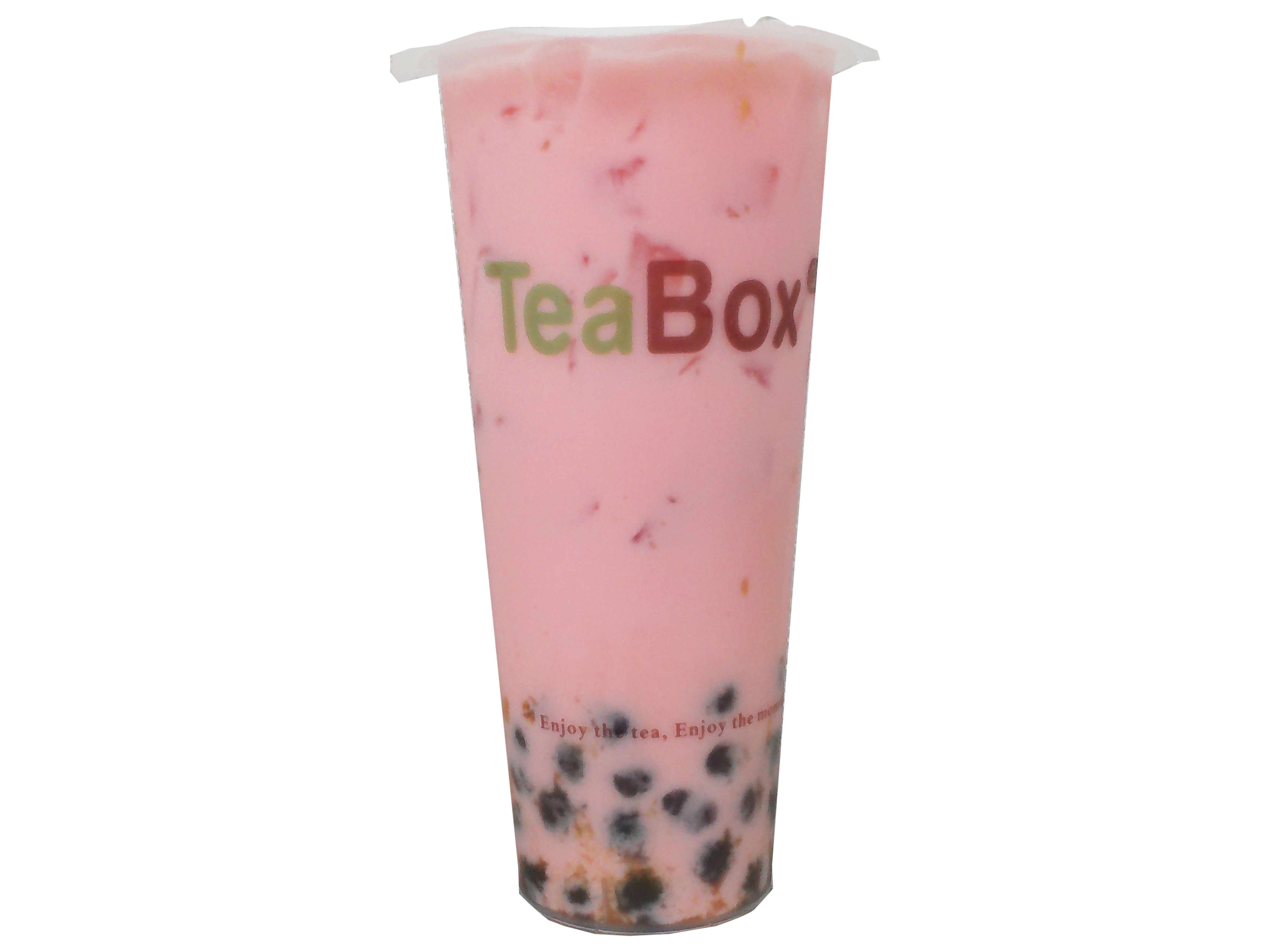 Order E8. Strawberry Milk Cold Tea food online from Teabox Cafe store, Lancaster on bringmethat.com