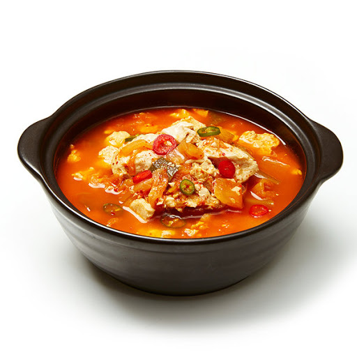 Order Korean Spicy soft Tofu stew with beef food online from Gansevoort Liberty Market store, New York on bringmethat.com