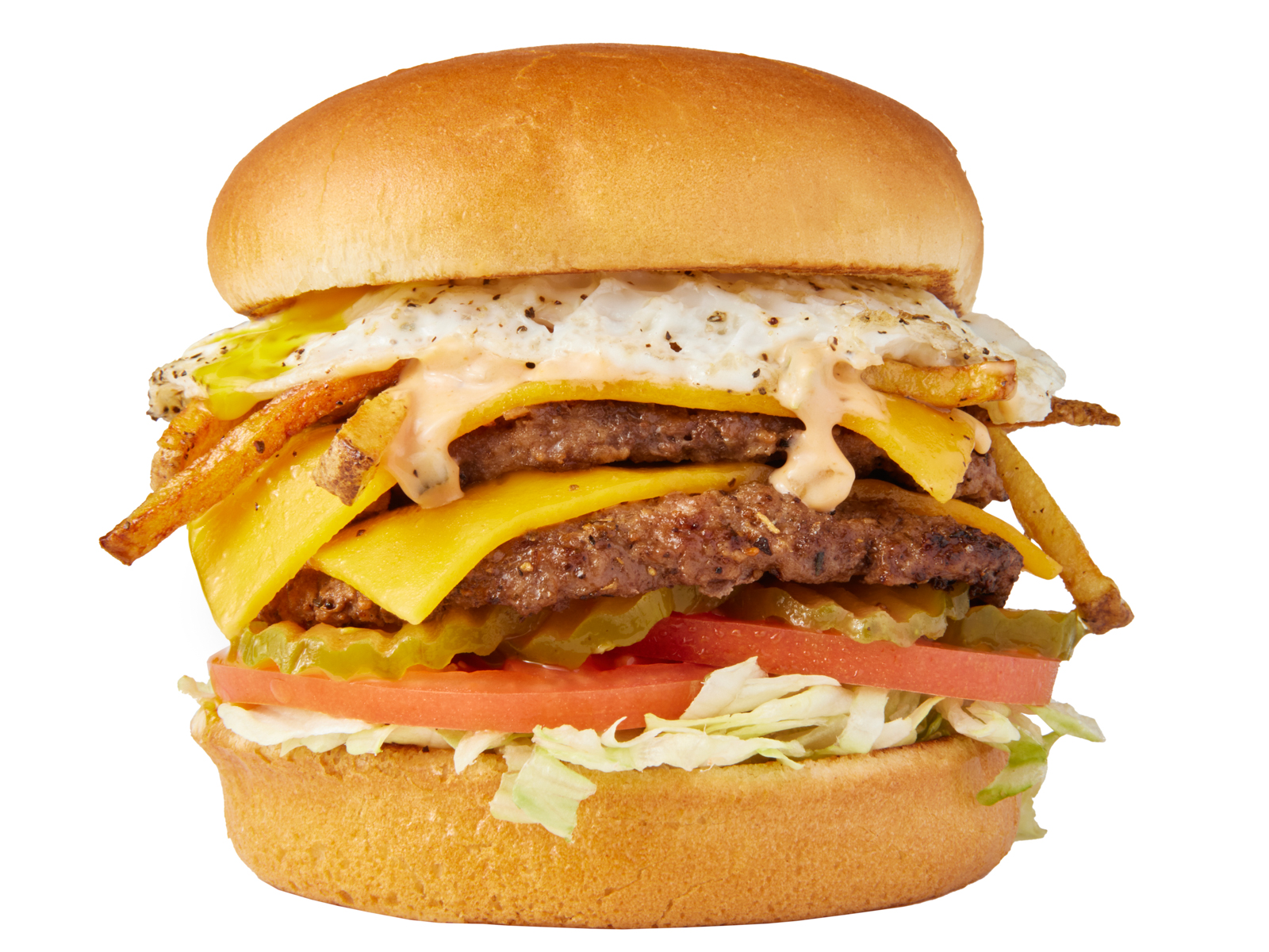 Order Build Your Own Burger- Double (meal) food online from Hello Bistro store, Fairlawn on bringmethat.com