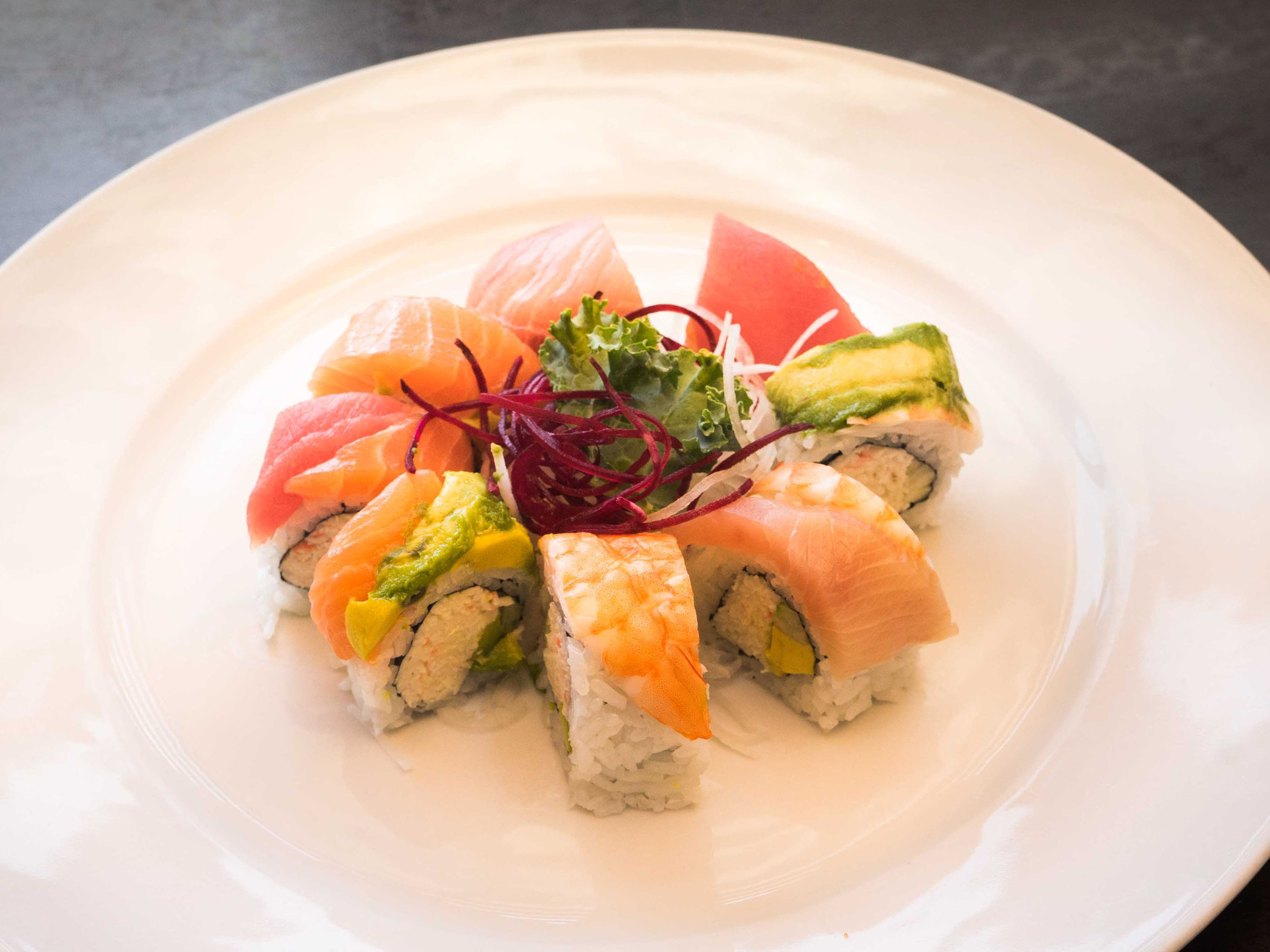 Order Rainbow Special Roll food online from Sushi Nori store, Escondido on bringmethat.com