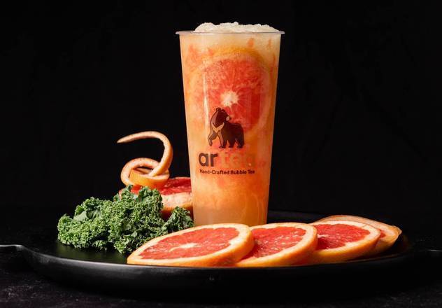 Order Grapefruit Green Tea food online from Artea Bubble Tea + Eats store, San Antonio on bringmethat.com