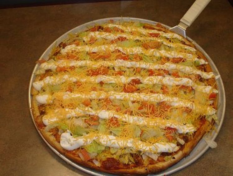 Order Taco Pizza - Small 10" (8 Slices) food online from Pino's on Main Pizza store, Rockford on bringmethat.com