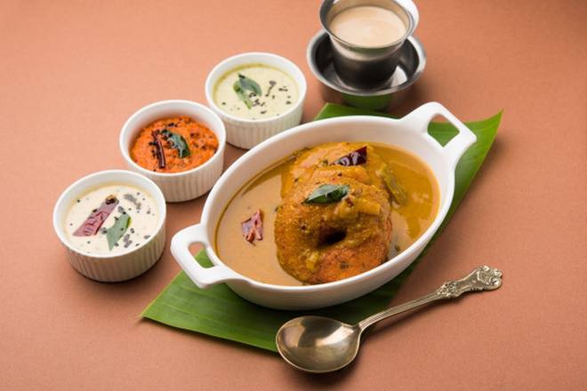 Order Sambar Vada (2 pcs) food online from Bowl O Biryani store, Downers Grove on bringmethat.com