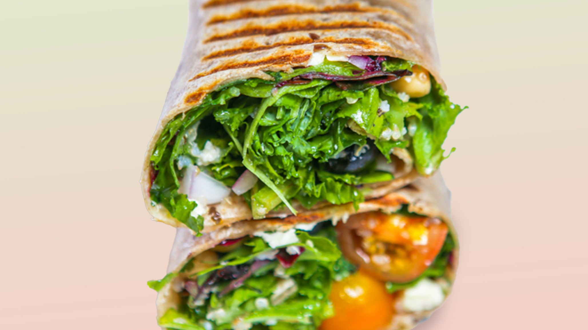 Order GREEK GODDESS WRAP food online from Sweetberry Bowls store, Pompton Lakes on bringmethat.com