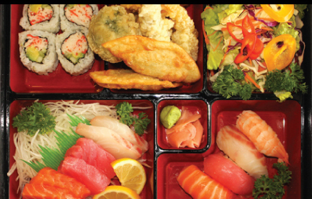 Order 2. Sashimi Bento food online from Papa Sam store, Grand Prairie on bringmethat.com