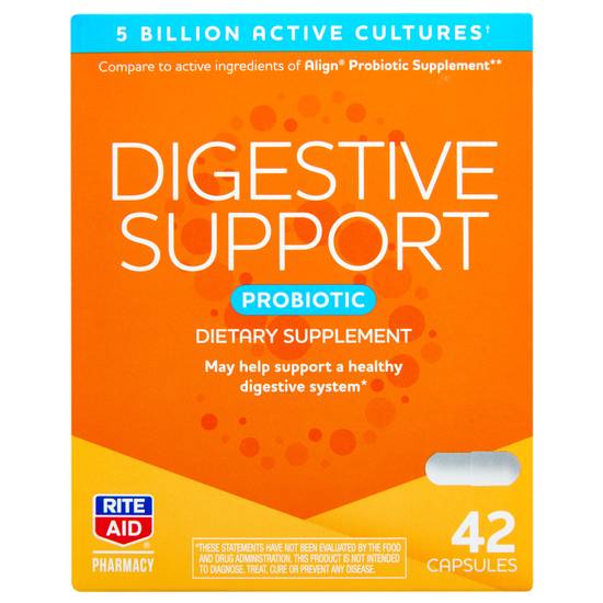 Order Rite Aid Pharmacy Probiotic Digestive Health Capsules (42 ct) food online from Rite Aid store, MOSCOW on bringmethat.com