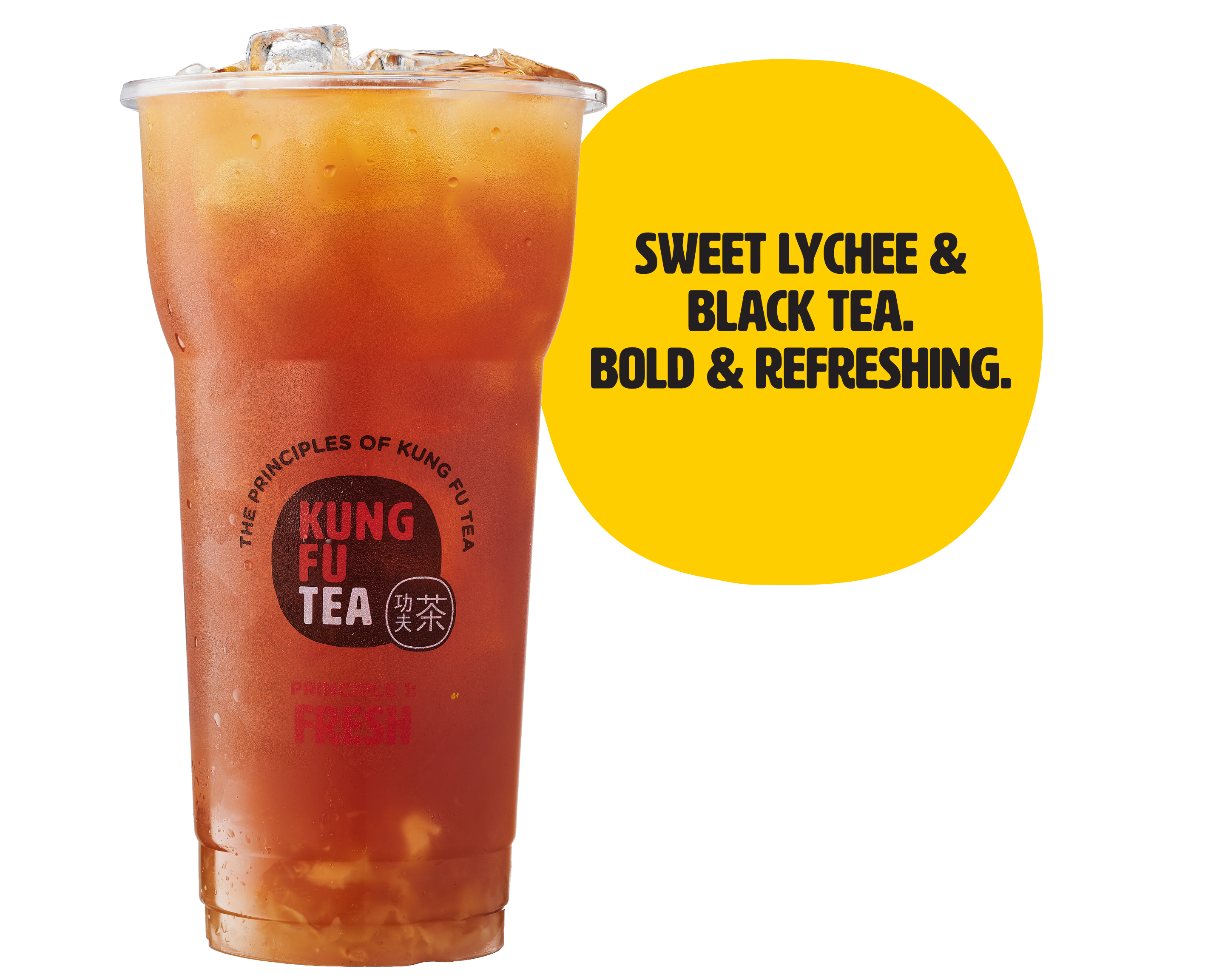 Order Lychee Black Tea food online from Kung Fu Tea store, Wichita Falls on bringmethat.com