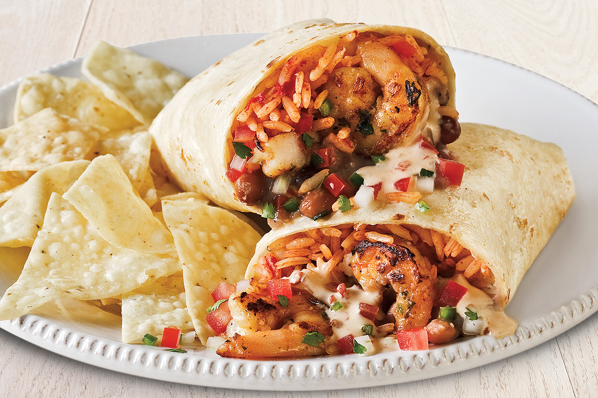 Order Classic Grilled Shrimp Burrito food online from Rubio'S Coastal Grill store, Palm Desert on bringmethat.com