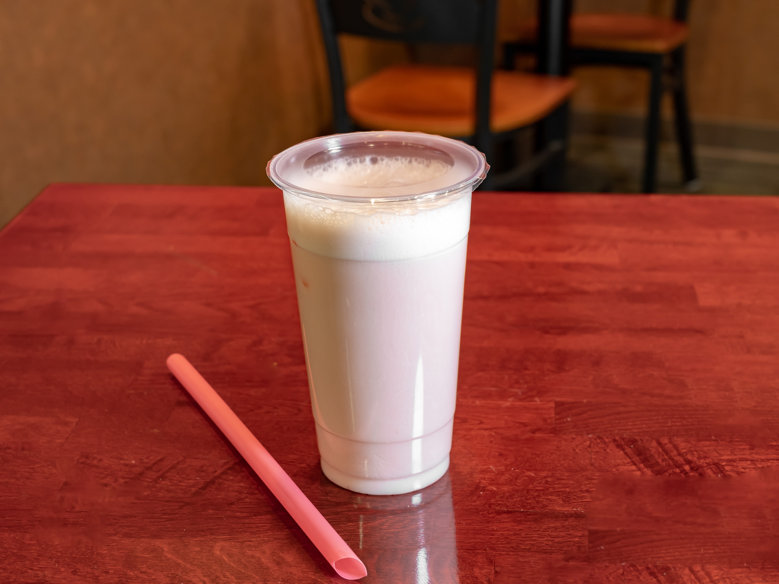 Order 3. Strawberry Milk Tea food online from Elaine Bagel store, Shelby Charter Township on bringmethat.com