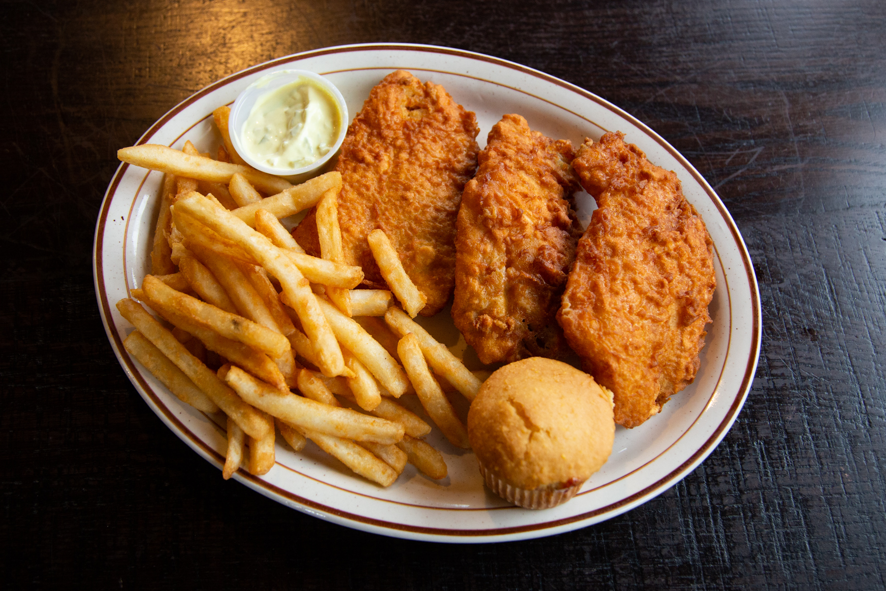 Order  Fish and Chips food online from Iron Grill Bbq store, Columbus on bringmethat.com