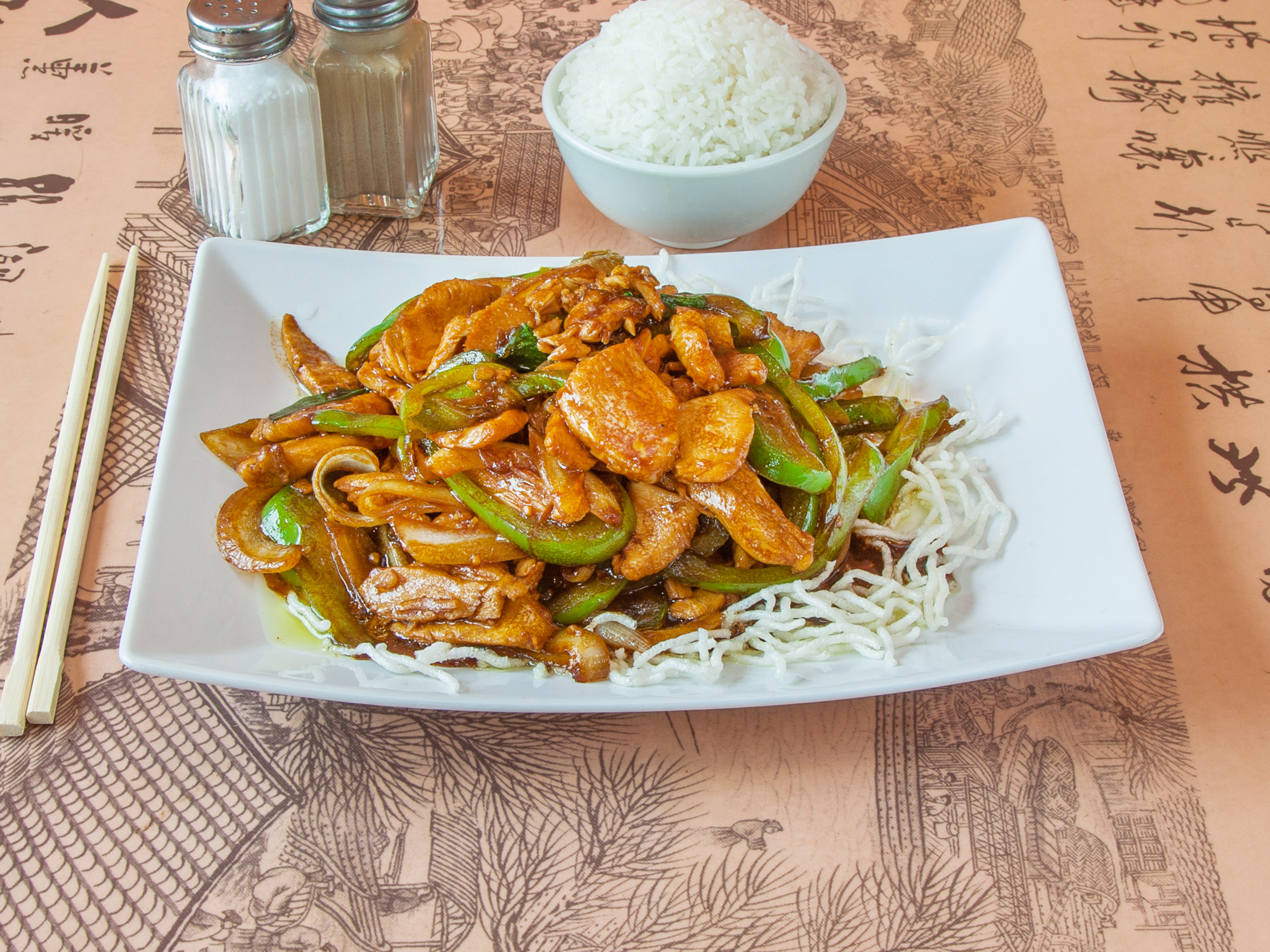 Order 124. Mongolian Chicken food online from Rose's Restaurant store, Bensenville on bringmethat.com