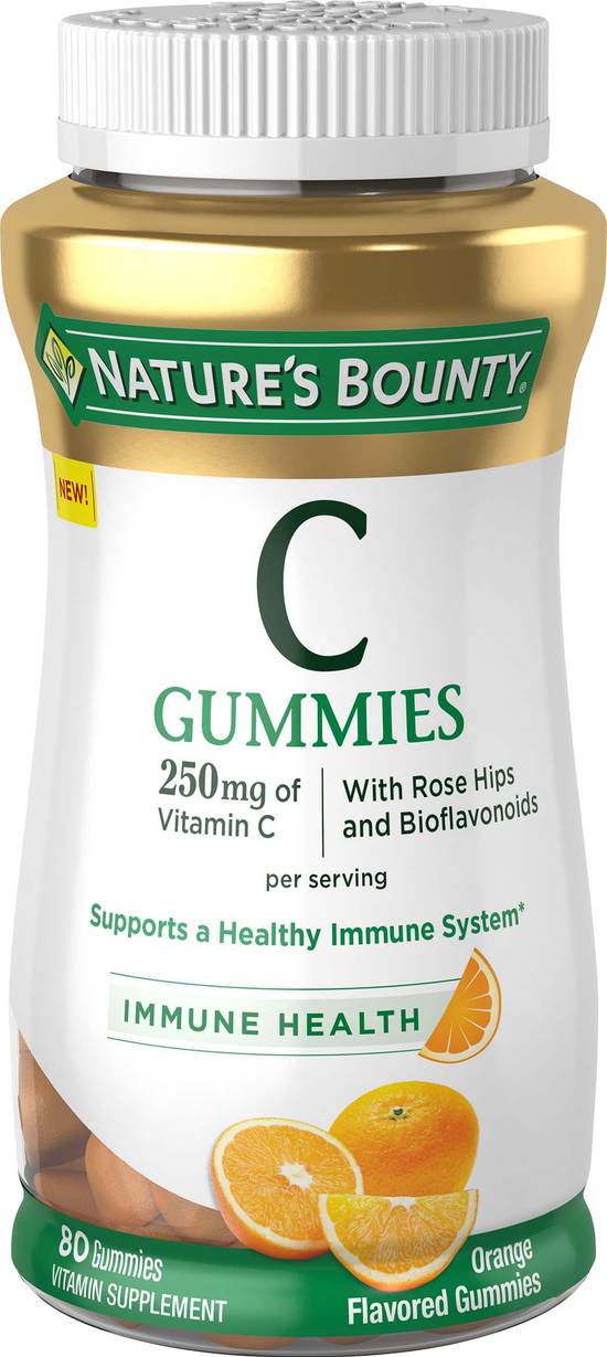 Order Nature's Bounty Vitamin C Gummies Orange (80 ct) food online from Rite Aid store, Palm Desert on bringmethat.com