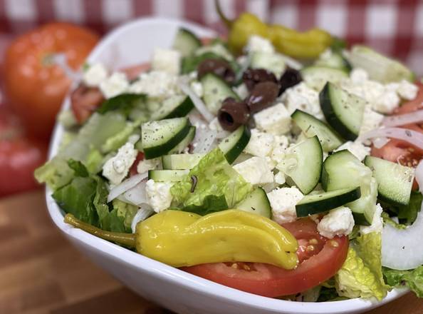Order Greek Salad food online from The Chicken Chicken Place store, Washington on bringmethat.com