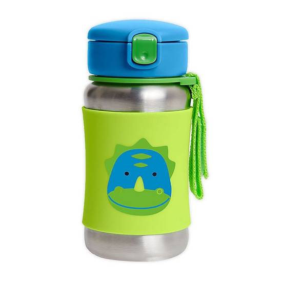 Order SKIP*HOP® Zoo Dino 12 oz. Stainless Steel Straw Bottle in Green food online from Bed Bath & Beyond store, Lancaster on bringmethat.com