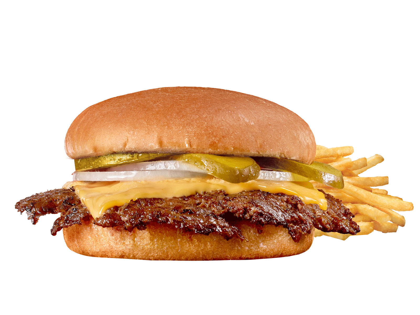 Order Single Steakburger™ with Cheese 'n Fries food online from Steak N Shake store, Indianapolis on bringmethat.com