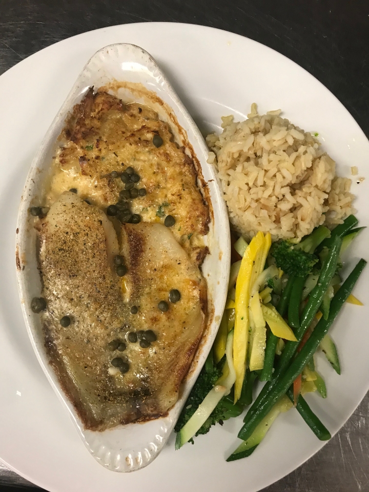 Order Tilapia Stuffed with Crab Meat food online from Tarrants Cafe store, Richmond on bringmethat.com