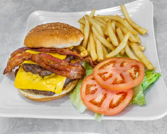 Order Cheeseburger with Fries food online from Masters Pancake House store, Chicago on bringmethat.com