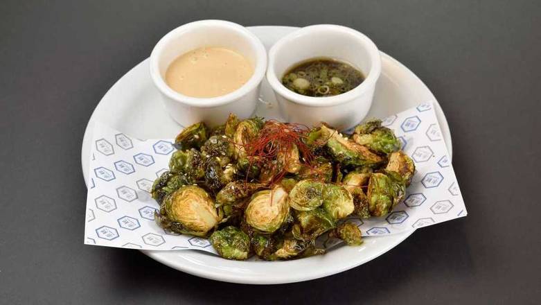 Order Brussels Sprouts Hot Salad food online from Rakkan Ramen store, Long Beach on bringmethat.com