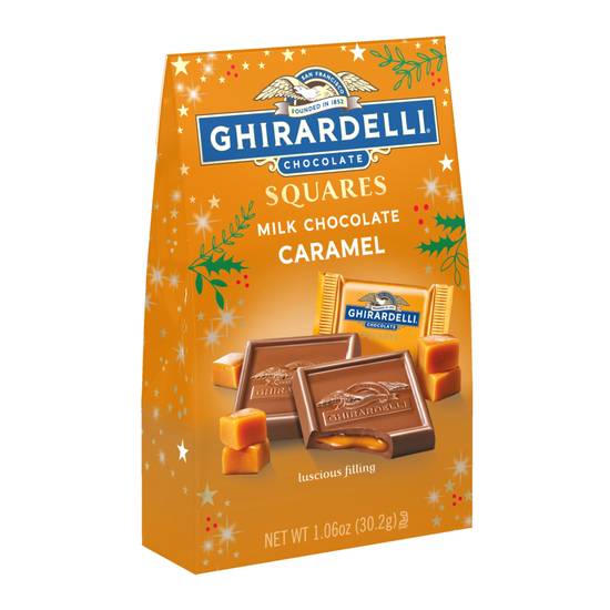 Order GHIRARDELLI Holiday Milk Chocolate Caramel SQUARES, 1.06 OZ Bag food online from CVS store, GREAT FALLS on bringmethat.com