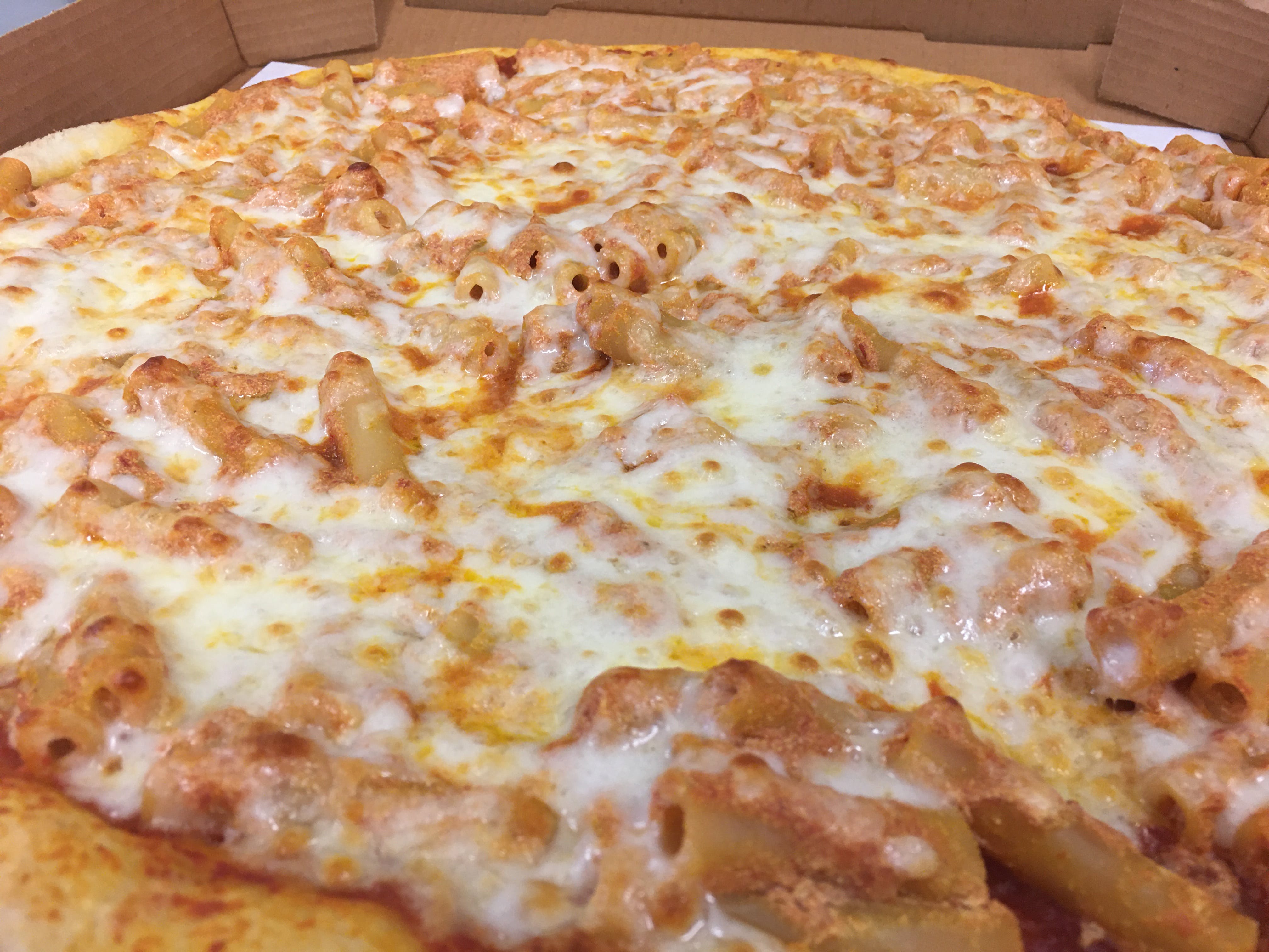 Order Baked Ziti Pizza - Small 12" food online from Vinnies Pizza & Pasta store, Branchburg on bringmethat.com