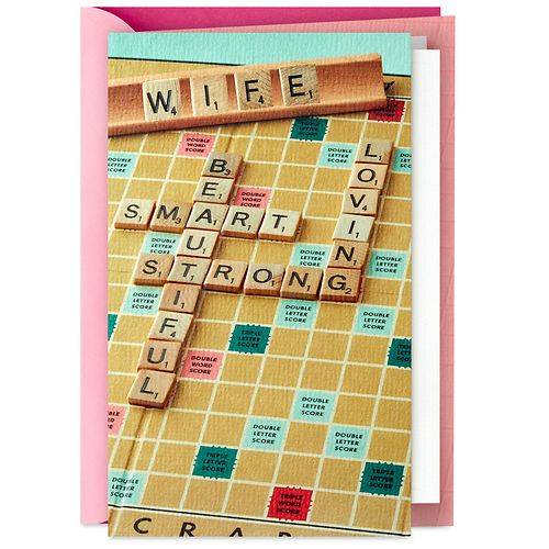 Order Hallmark Valentine's Day Card for Wife (Scrabble) S34 - 1.0 ea food online from Walgreens store, Cookeville on bringmethat.com