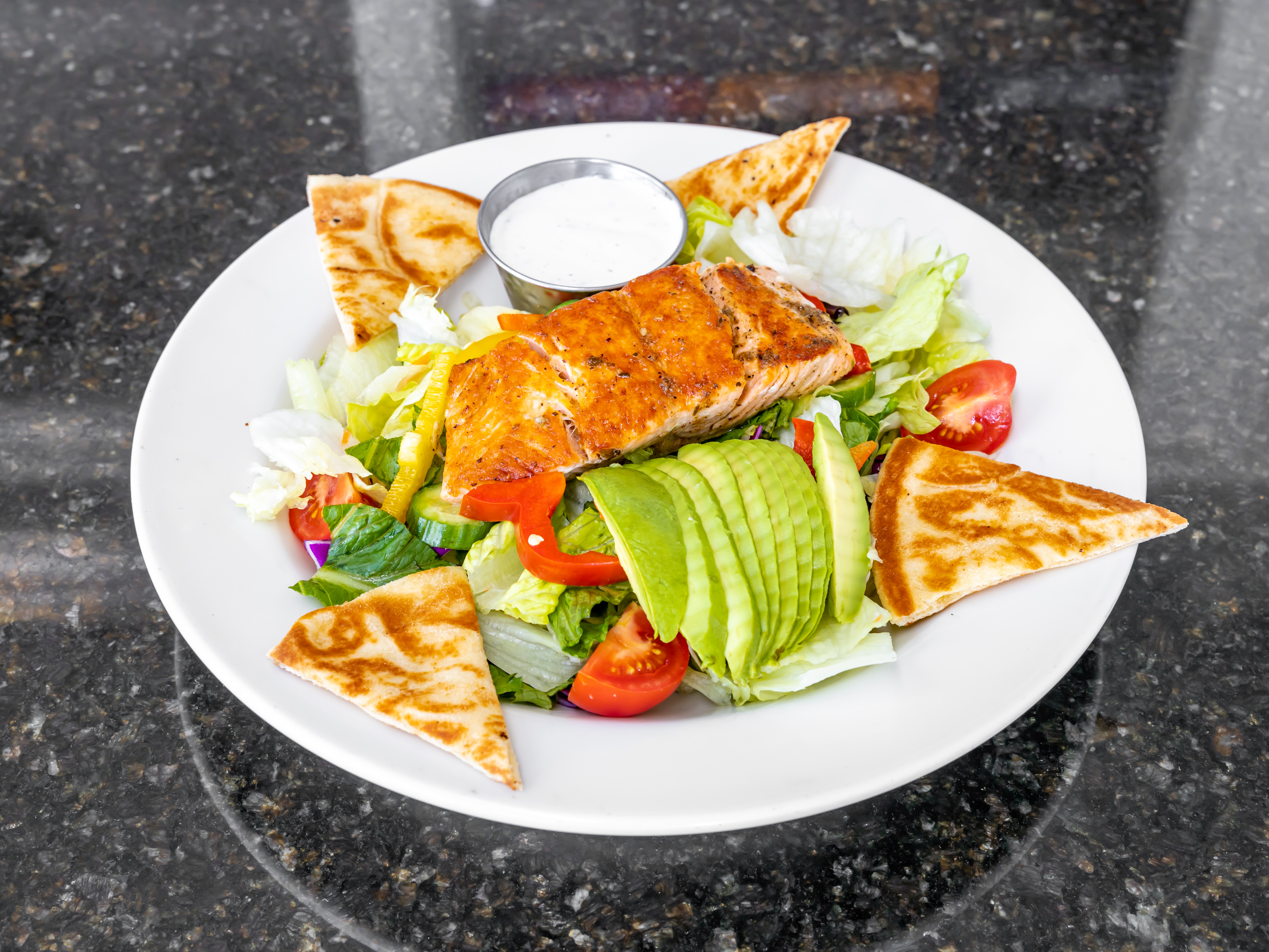 Order 8 oz. Wild Salmon Salad food online from Uncle Pete Cafe store, Westminster on bringmethat.com
