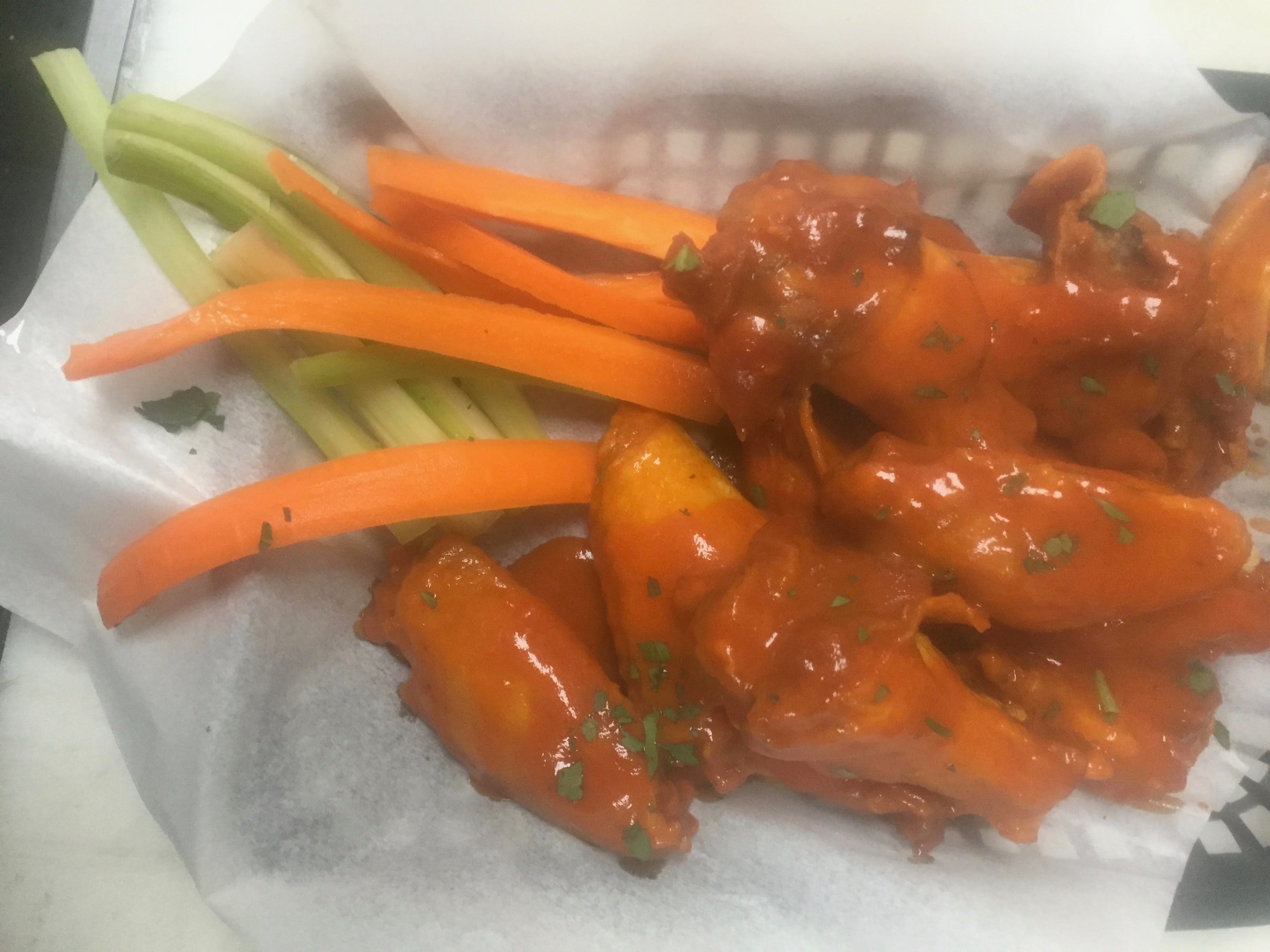 Order Taos Fire House Wings - Appetizer food online from Mondo Italiano store, Taos on bringmethat.com