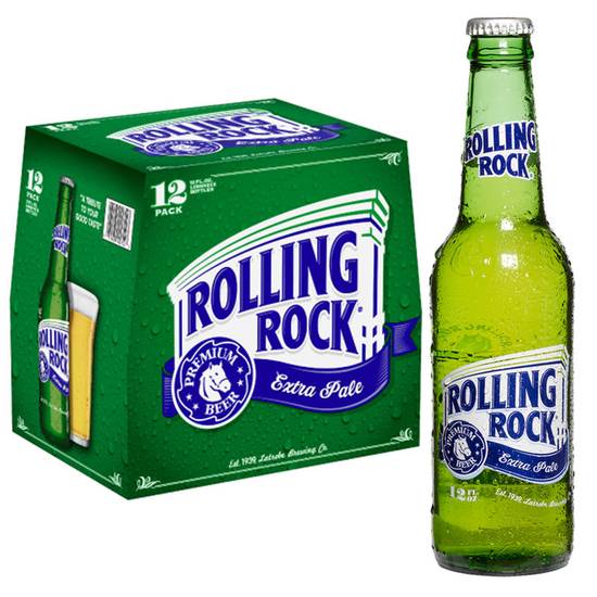 Order Rolling Rock - Pack Of 12 food online from Red Roof Market store, Lafollette on bringmethat.com
