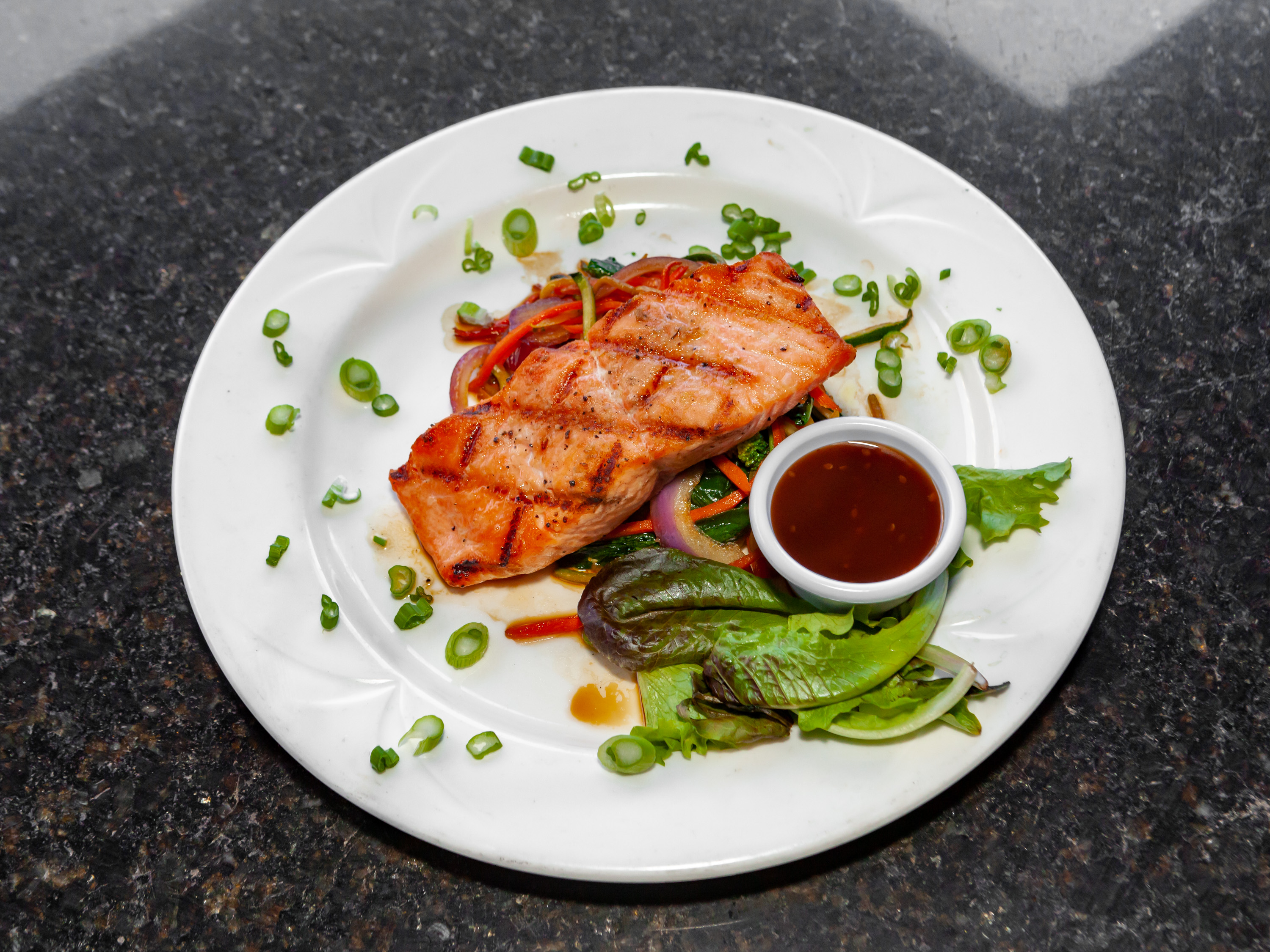 Order Grilled Salmon food online from The Islander Tiki Bar & Grille store, Palm Beach Shores on bringmethat.com