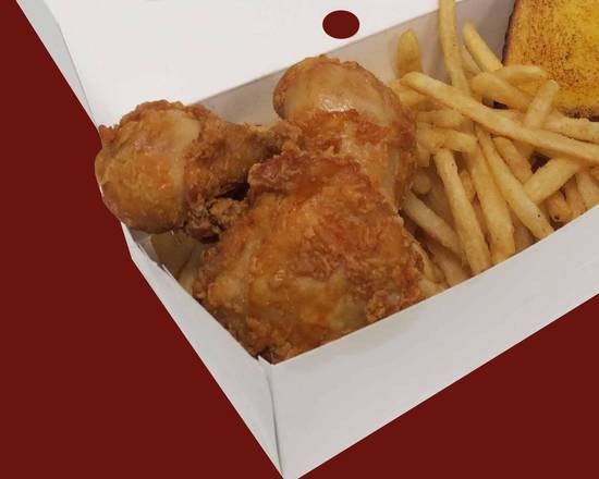 Order 3 pcs All Dark Fried Chicken Dinner food online from Lucky Wishbone store, Tucson on bringmethat.com