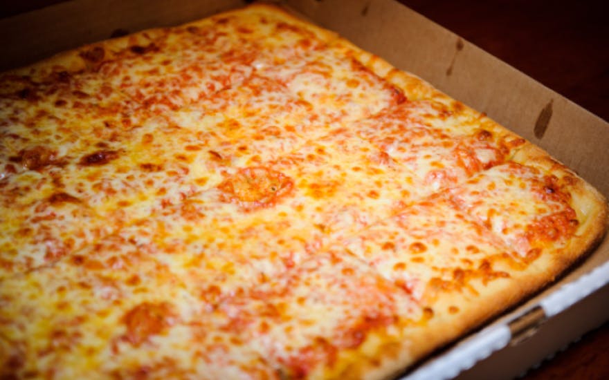 Order Cheese Pizza - 8 slice food online from Deroma's Pizza store, Pawleys Island on bringmethat.com