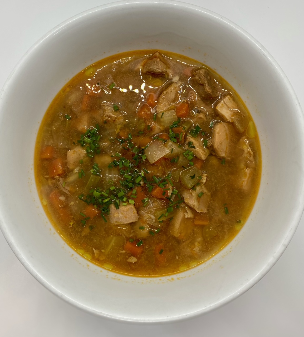 Order Mediterranean Chicken Soup 16oz food online from MishMish Cafe store, Montclair on bringmethat.com