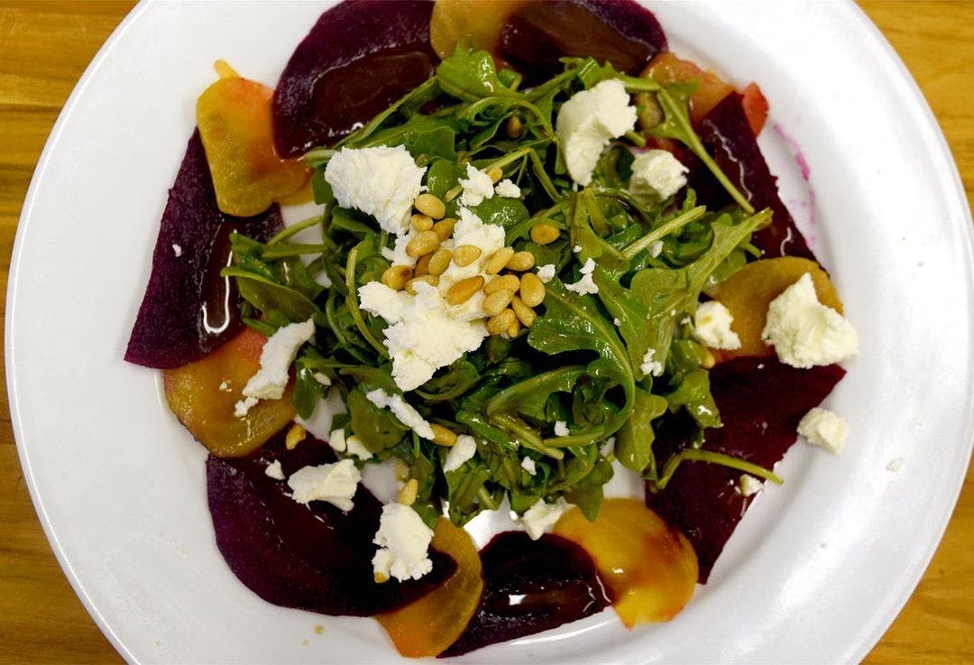 Order Beet & Goat Cheese Salad - Salad food online from Val's Tavern store, Rumson on bringmethat.com