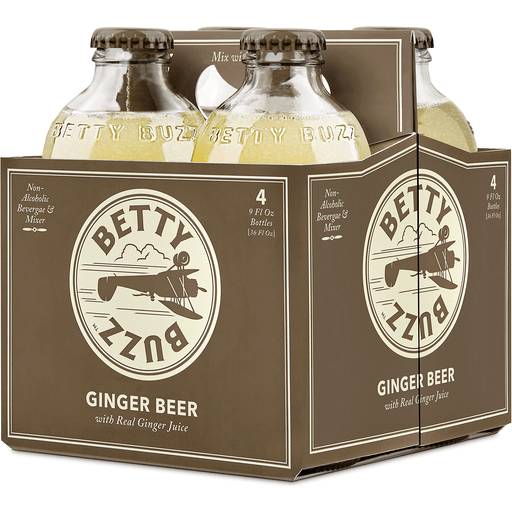 Order Betty Buzz Ginger Beer  (4 PK 9 OZ) 139131 food online from BevMo! store, Milpitas on bringmethat.com