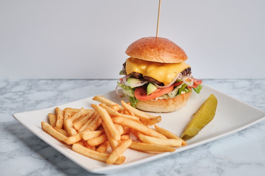 Order CheeseBurger food online from Orchid City Fusion Cafe store, Arlington on bringmethat.com