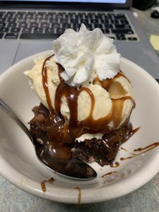 Order Hot Fudge Cream Puff (800 cal) food online from Leo Coney Island store, Shelby Charter Township on bringmethat.com