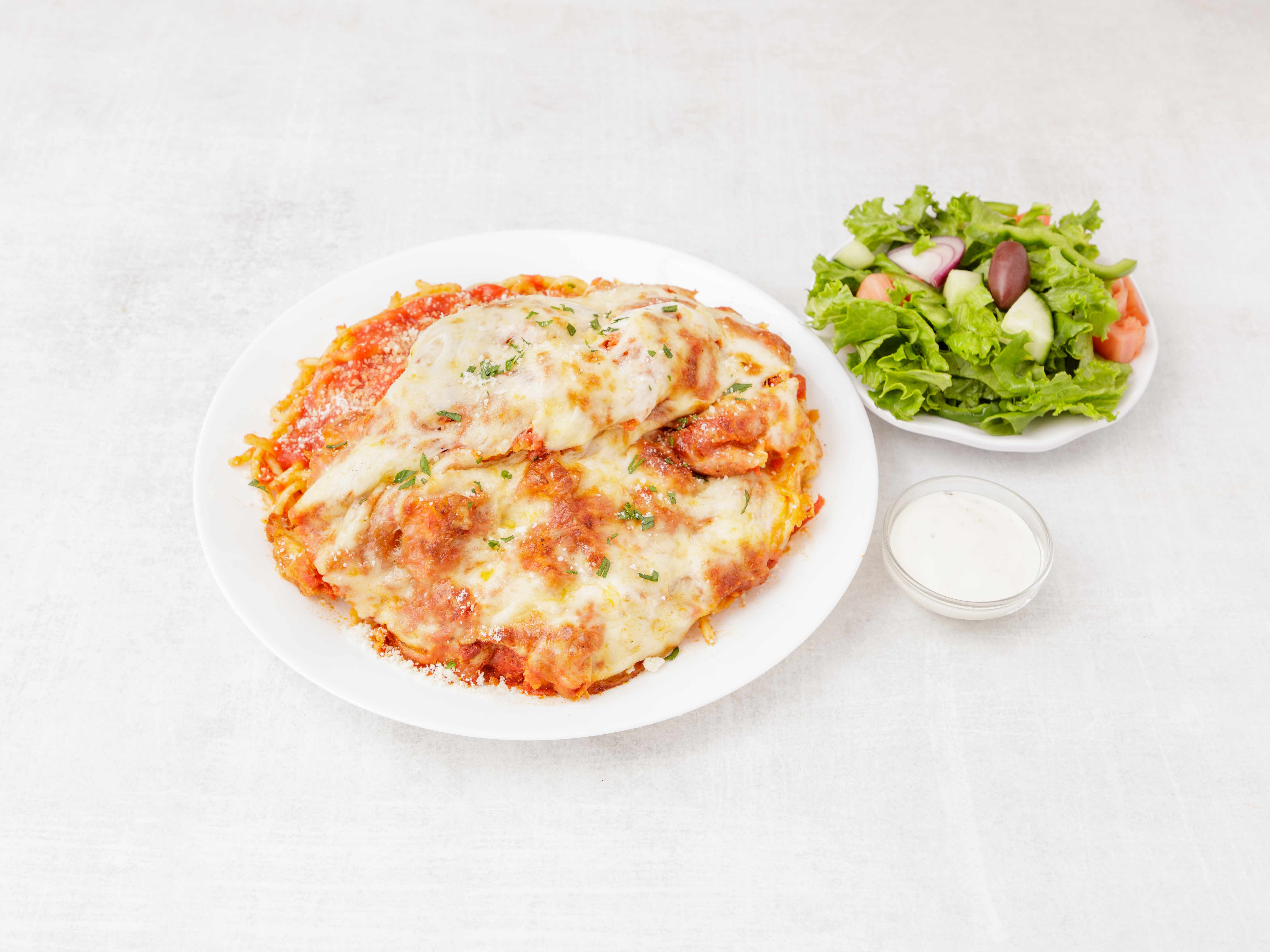 Order Chicken Parmigiana Dinner  food online from Empire Pizza store, Middletown on bringmethat.com