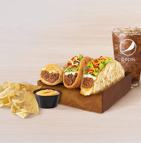 Order Crispy Melt Taco Deluxe Box food online from Taco Bell store, Warrior on bringmethat.com