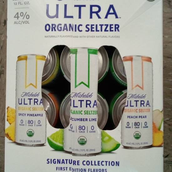 Order Ultra organic seltzer 12pc/12oz food online from Fiesta Market & Liquor store, Palm Springs on bringmethat.com