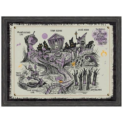Order Disney Nightmare Before Christmas NIGHTMARE BEFORE CHRISTMAS PRINTED CANVAS TOWN MAP, HALLOWEEN DECOR - 1.0 ea food online from Walgreens store, League City on bringmethat.com