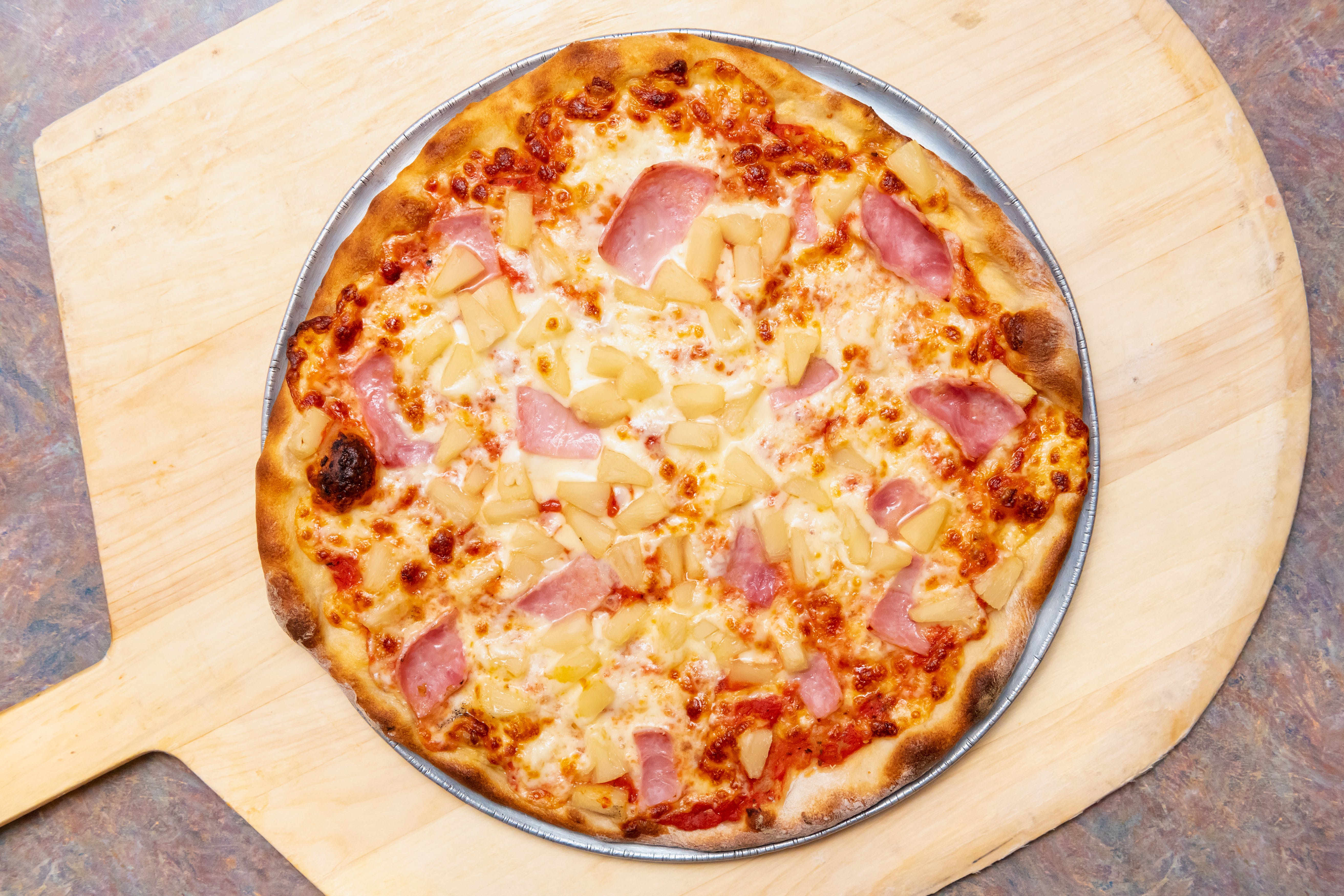 Order Hawaiian Pizza - Small 12" (8 Slices) food online from Anthony Restaurant store, Torrington on bringmethat.com