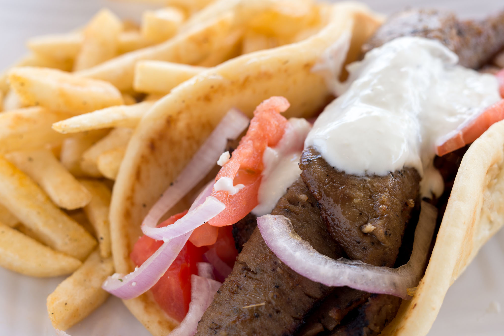 Order Gyro Sandwich food online from Atheneos Greek Village Cafe store, Mesquite on bringmethat.com