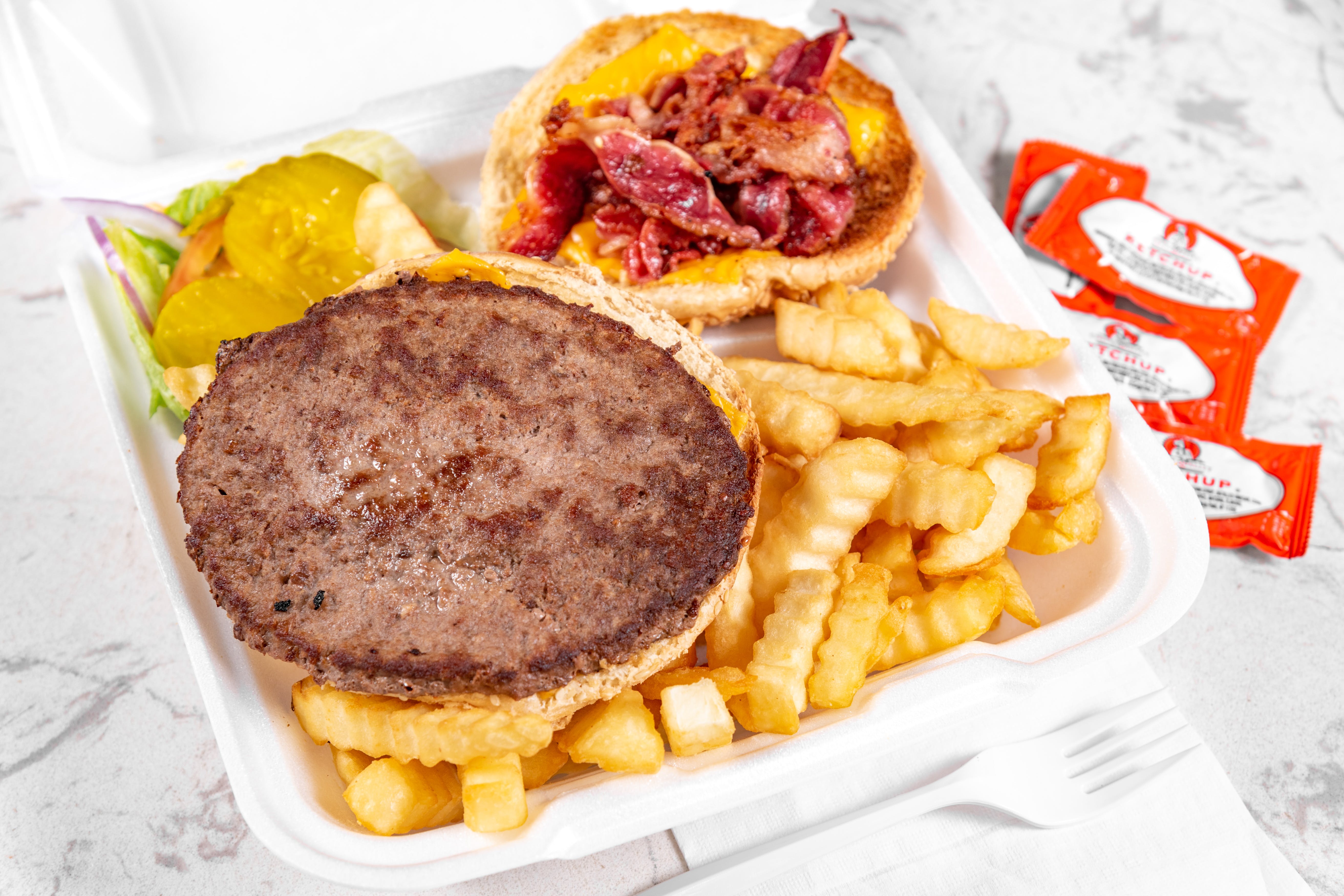 Order Cheeseburger - Burger food online from Pelham Pizza store, Bronx on bringmethat.com