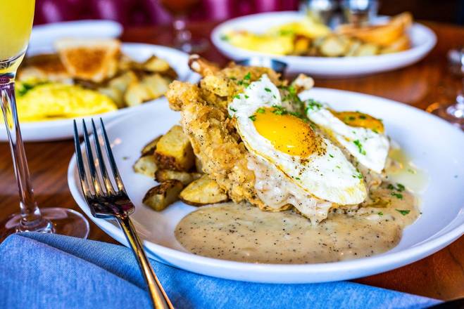 Order Chicken Fried Pork Chop & Eggs food online from The League Kitchen & Tavern store, Austin on bringmethat.com