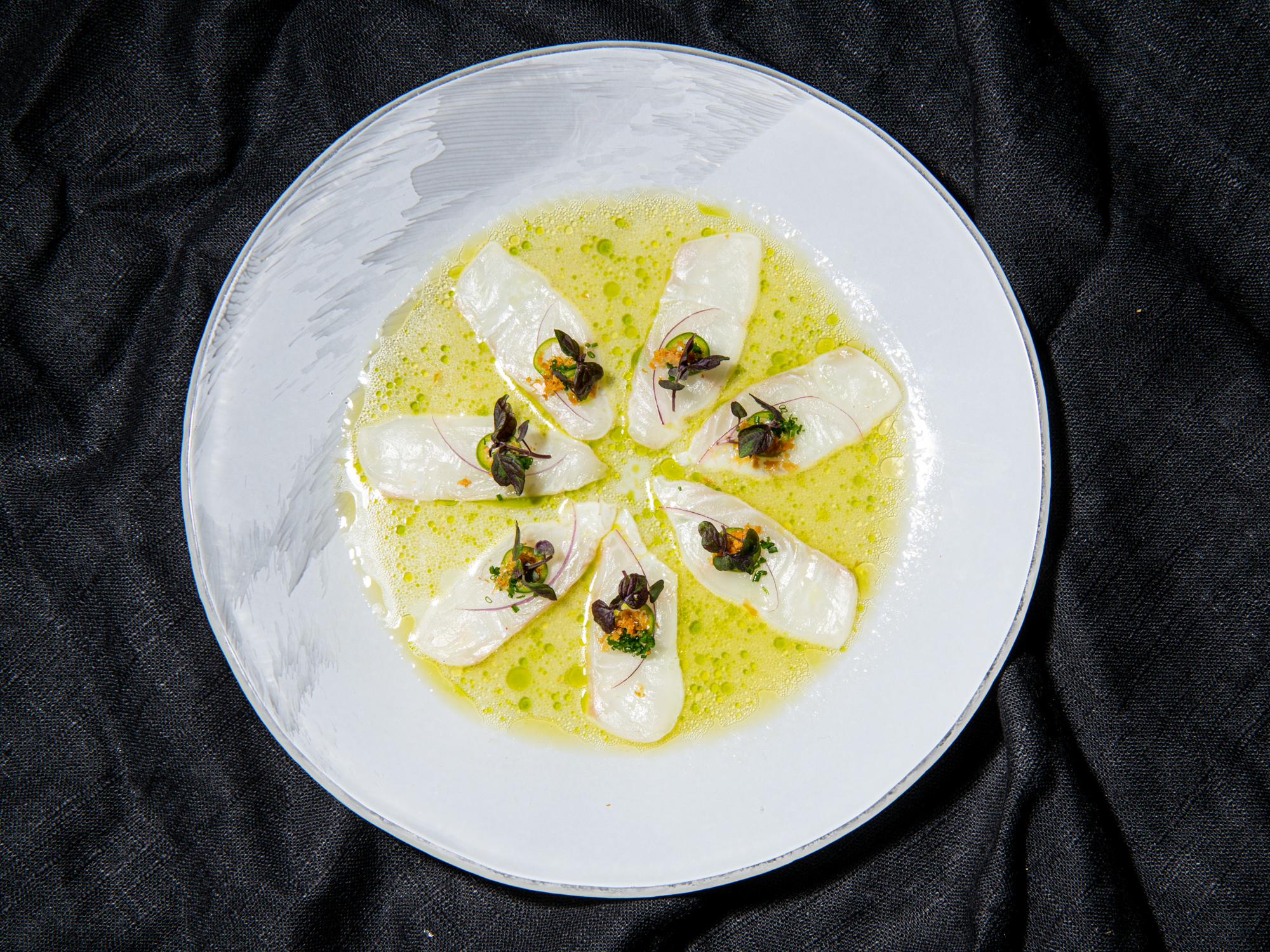 Order White Fish Carpaccio food online from Katsuya - L.A. Live store, Los Angeles on bringmethat.com