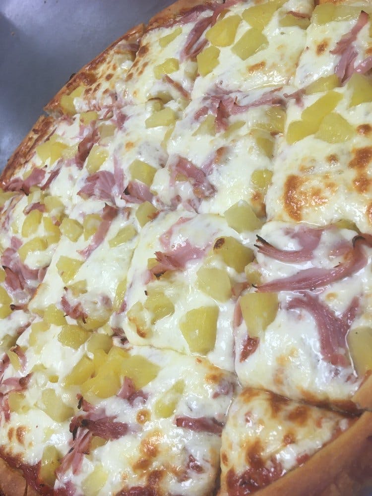 Order Ham & Pineapple Pizza - Small food online from Campus Pizza store, Hartford on bringmethat.com