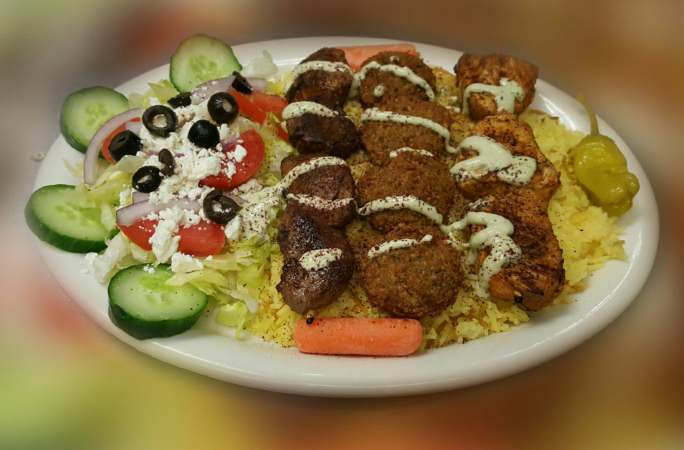 Order Combo Plate food online from Gyro Cafe store, Everett on bringmethat.com